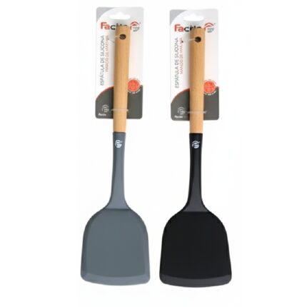 Espátula de silicona con mango de madera